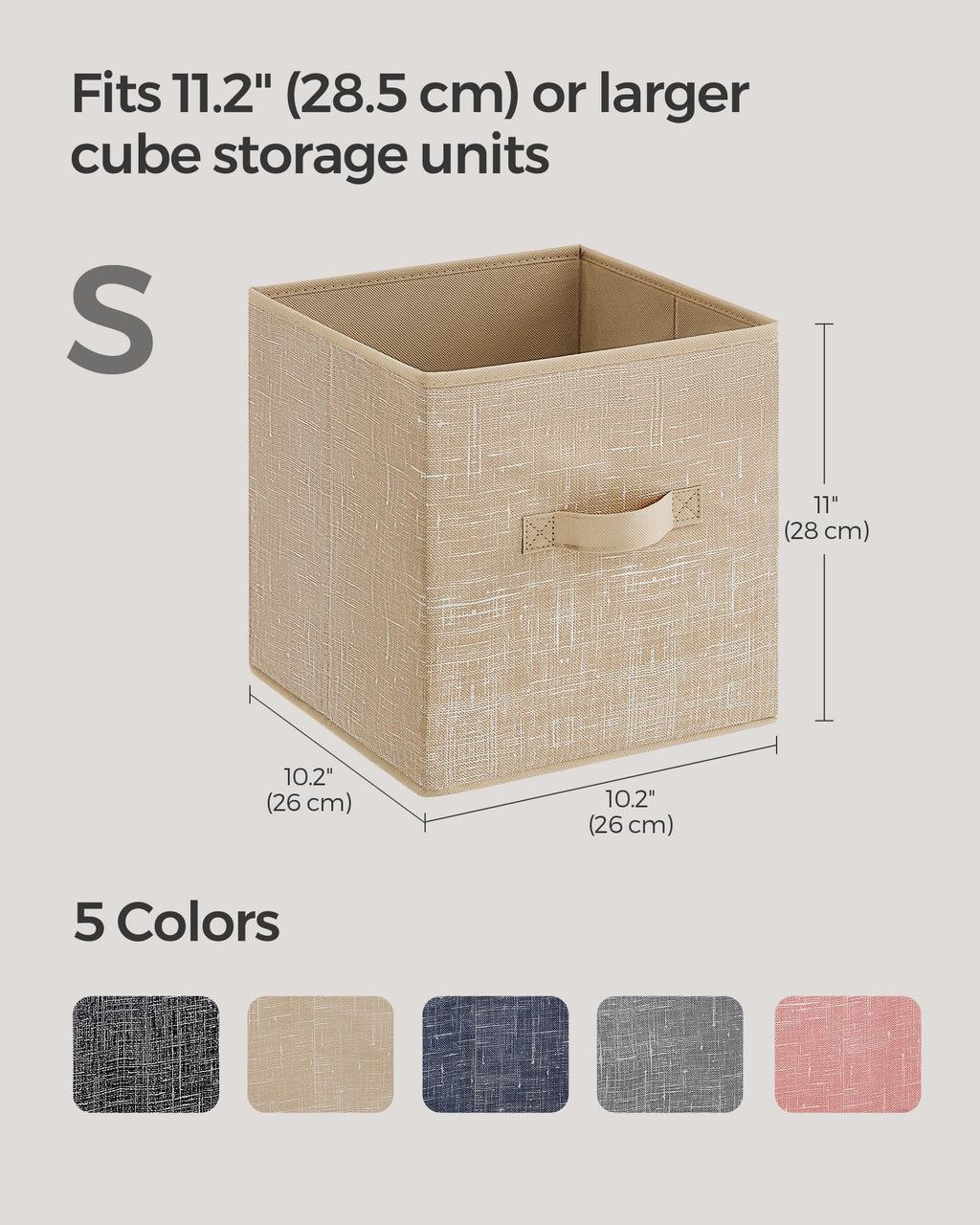 Set of 8 Foldable Storage Cubes V58909