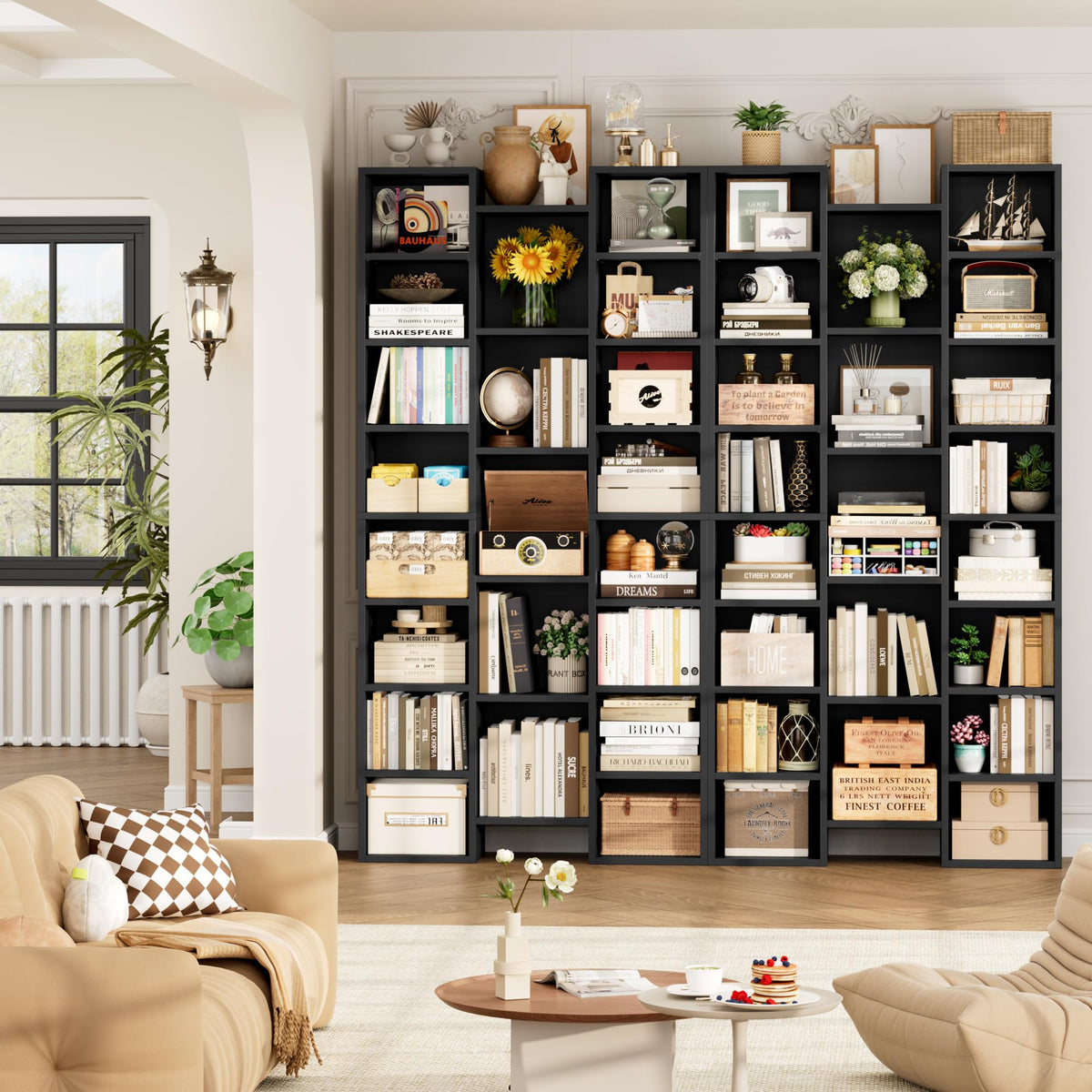 71'' H Black 21 Cube Bookshelf C5453