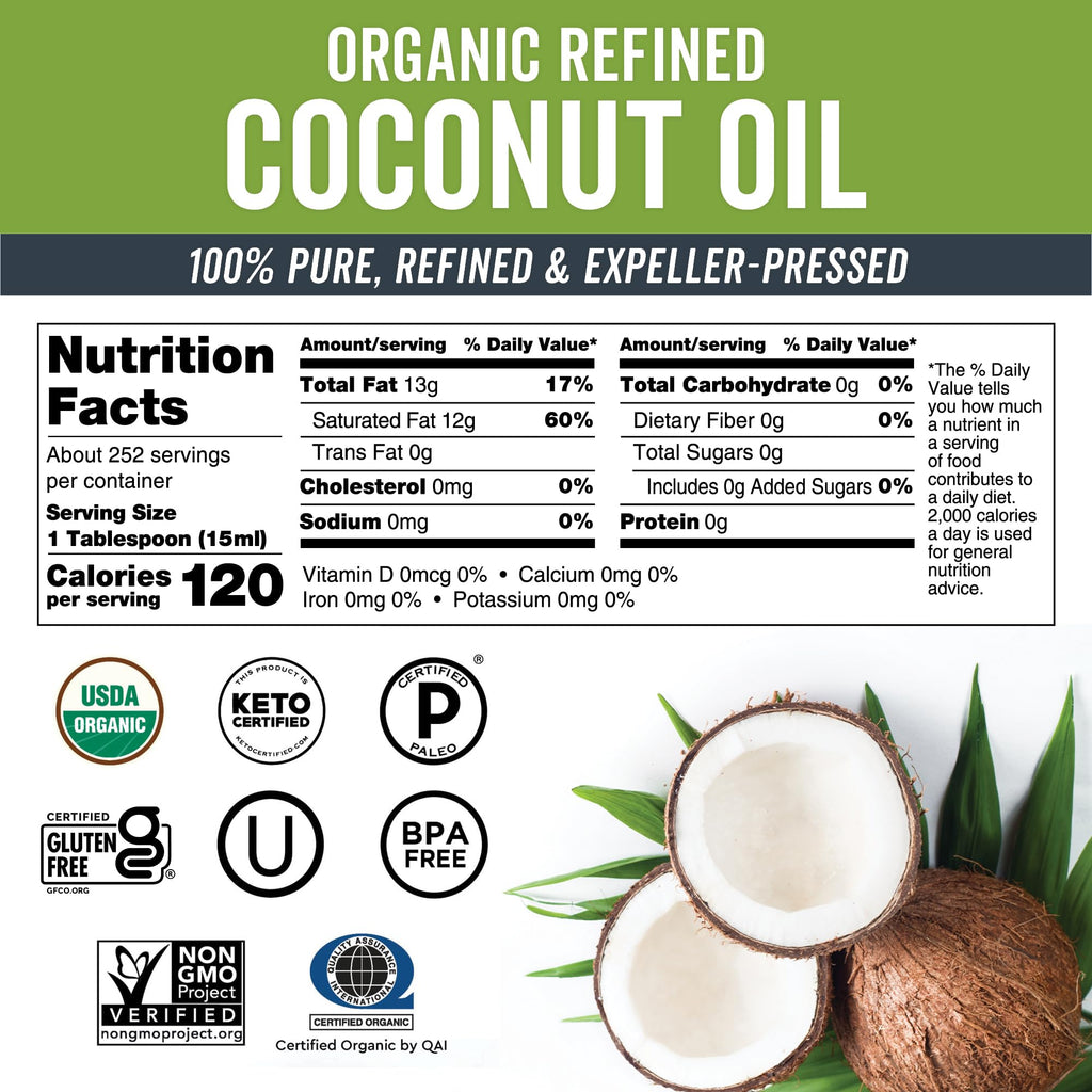 Organic Refined Coconut Oil 128 fl oz C107