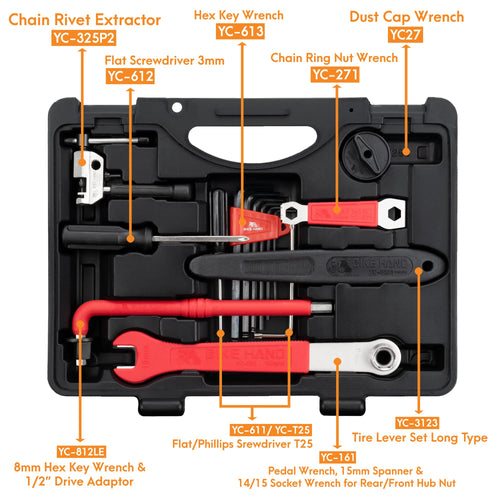 18 Piece Bike Repair Tool Kit Set with Torque Wrench X569
