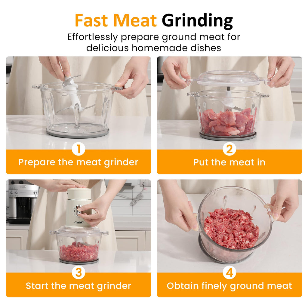 4-in-1 Electric Food Chopper & Small Food Processor I6662