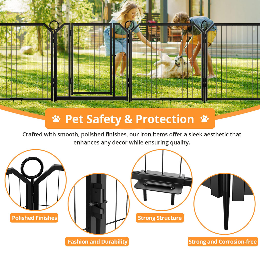 32 Inch 16 Panel Metal Dog Playpen H962317