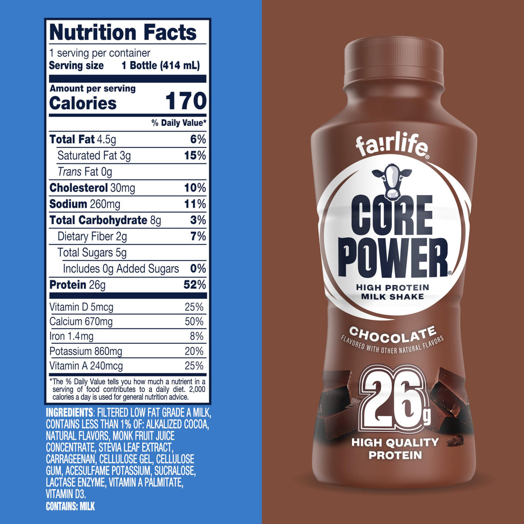 26g Protein Chocolate Milk Shakes 14 Fl Oz (Pack of 12) X496