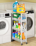 Laundry Room Organization Cart with Casters Y94357