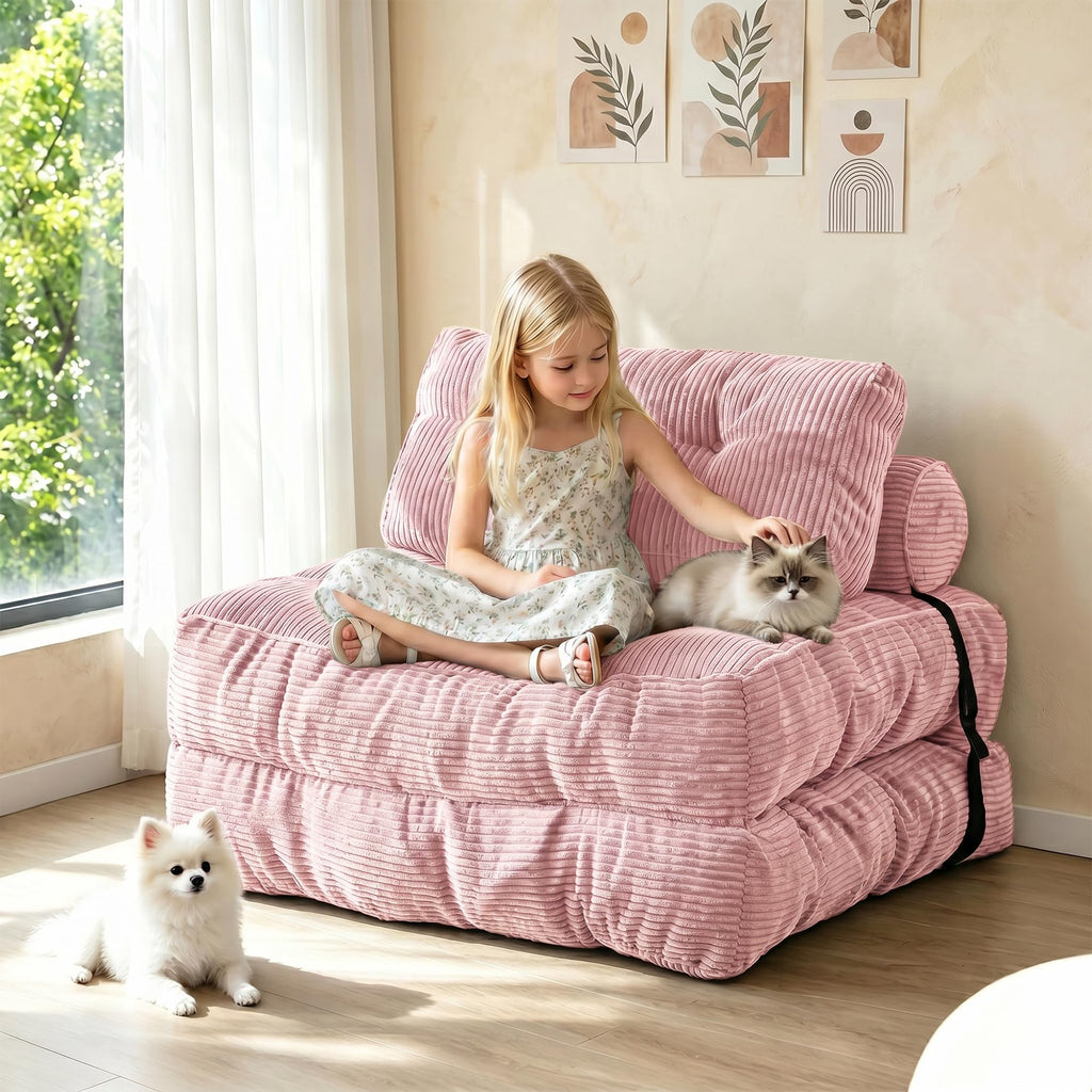 3-in-1 Folding Sofa Bed Convertible Futon Chair N851406