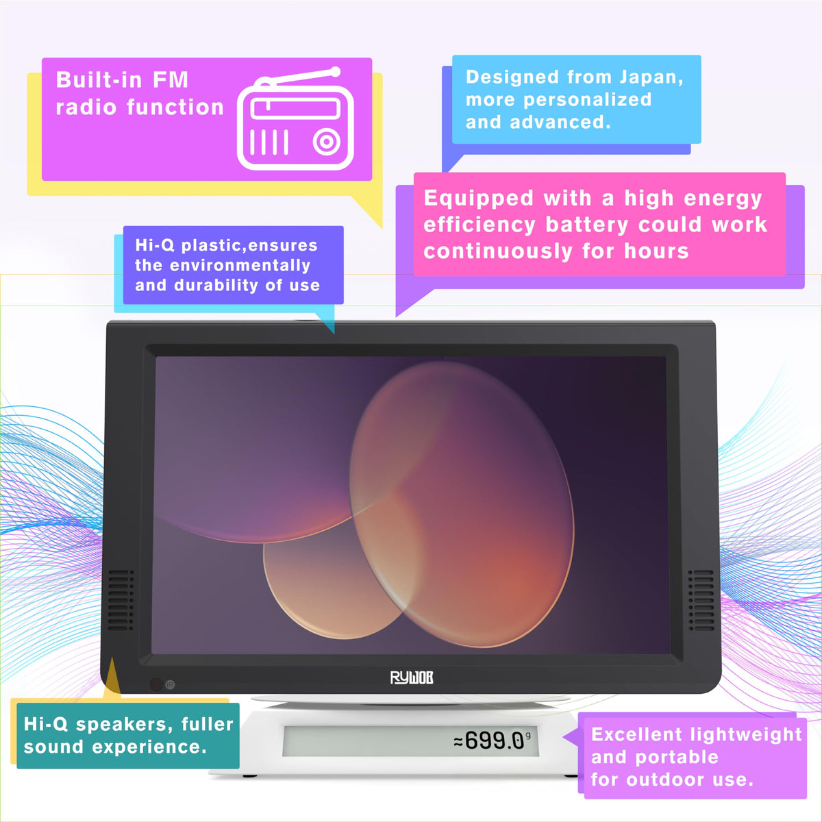 Portable Digital TV with Antenna J130748