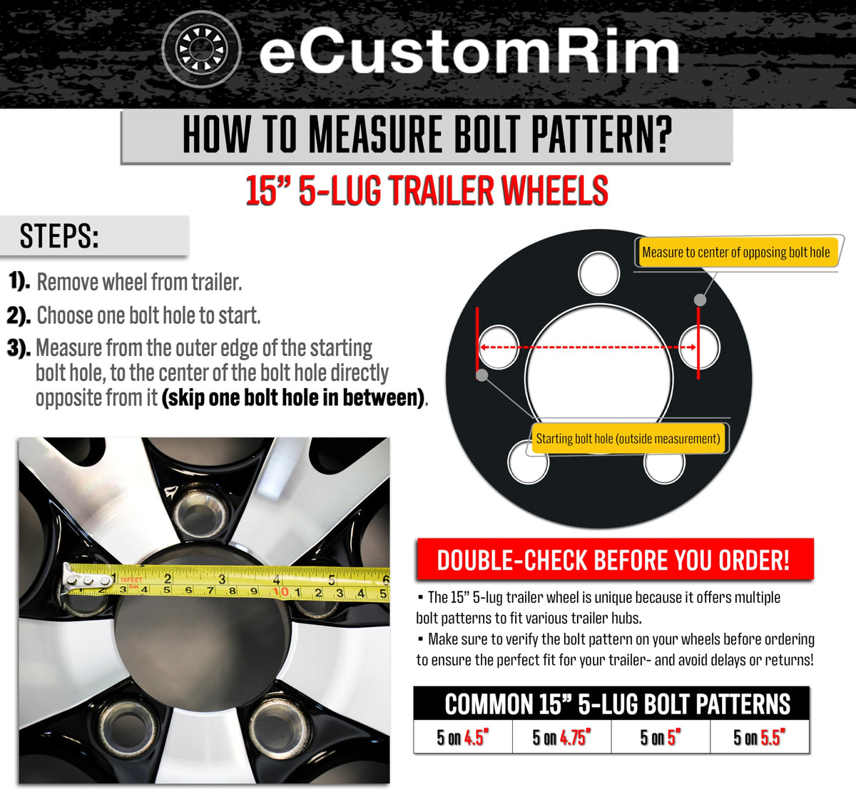 2-Pack 12 Inch Trailer Tire Rim Assembly I2237