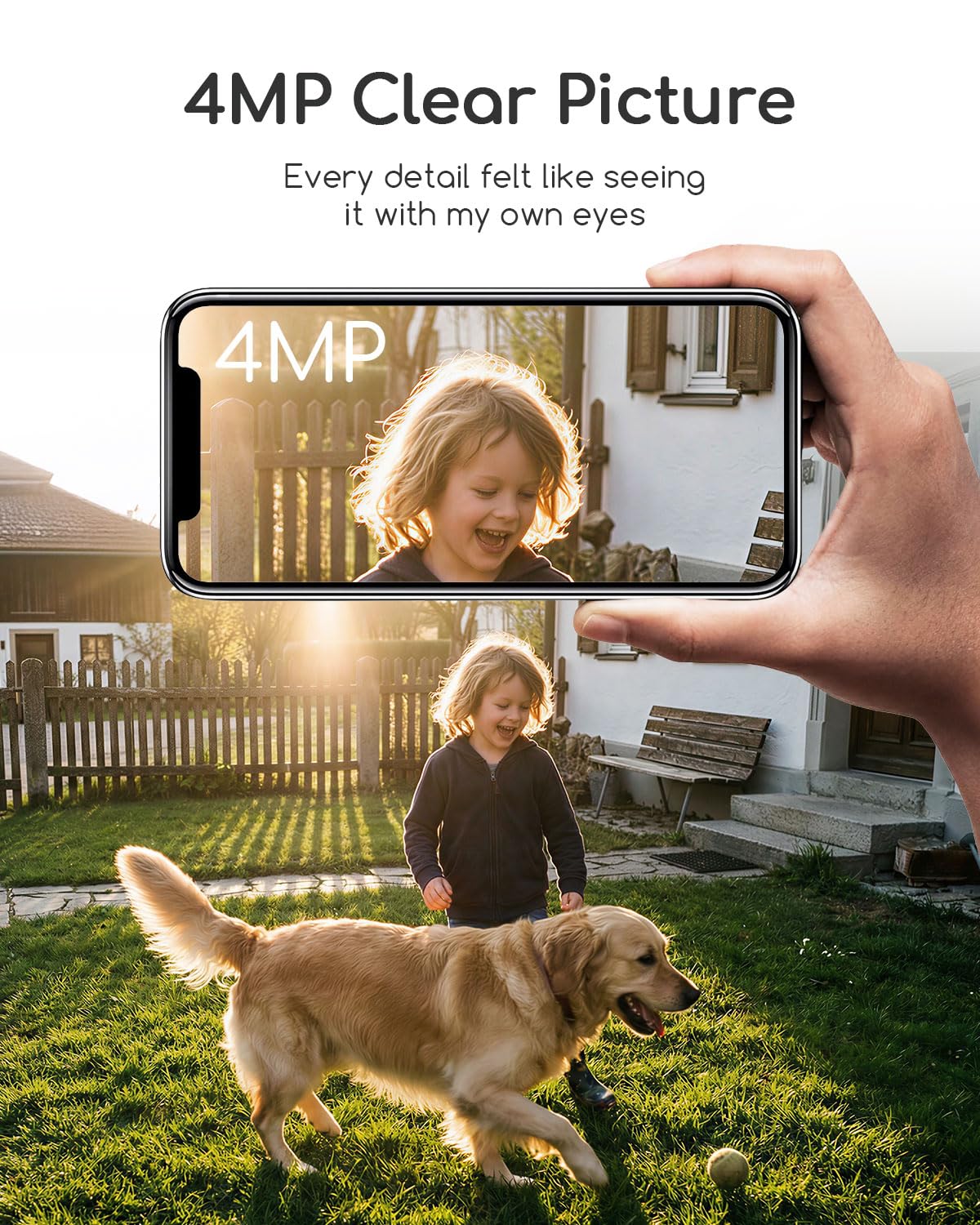 4MP/2.5K Wireless Outdoor Security Cameras X845659