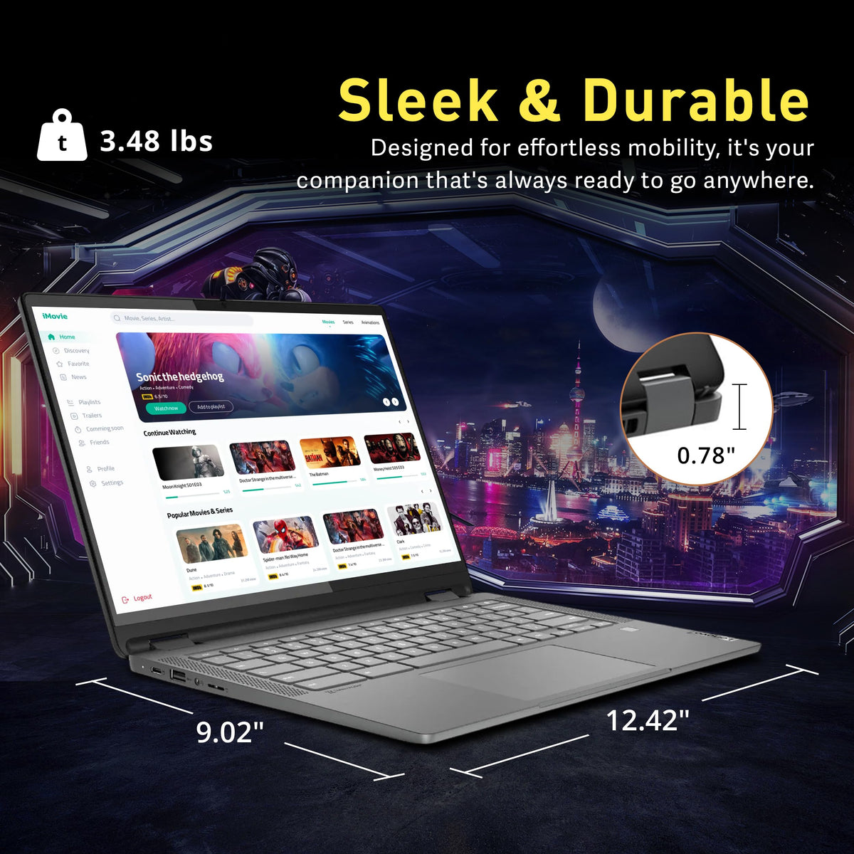 14" WUXGA Touchscreen 2-in-1 Chromebook, Intel Core i5, 8GB, 1.25TB Storage, Gray W651985