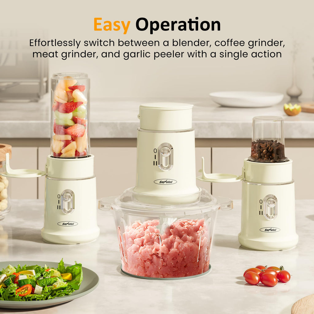 4-in-1 Electric Food Chopper & Small Food Processor I6662