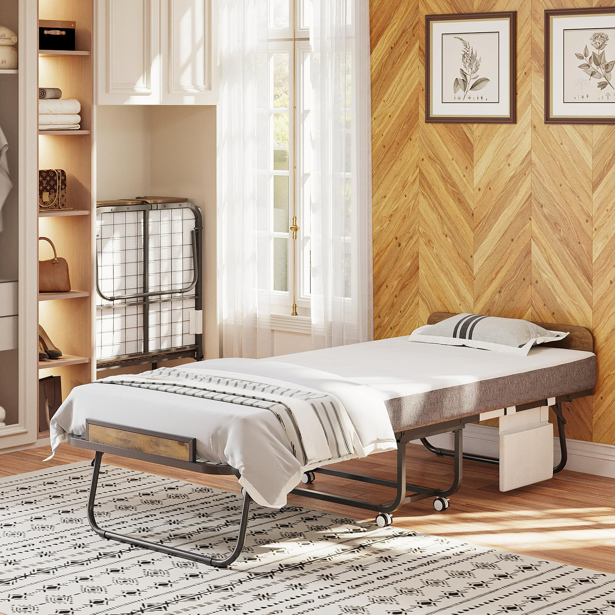 Folding Bed with 5" Mattress Cot Size Q117615