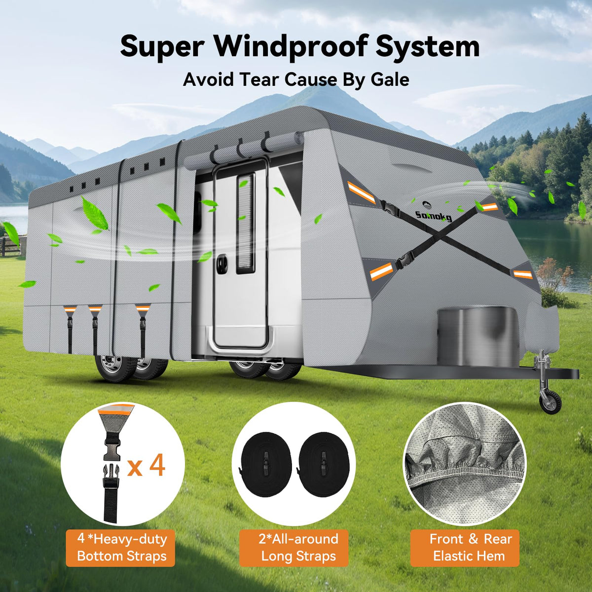 14-16 FT Heavy Duty 8-Layer Camper Cover U199