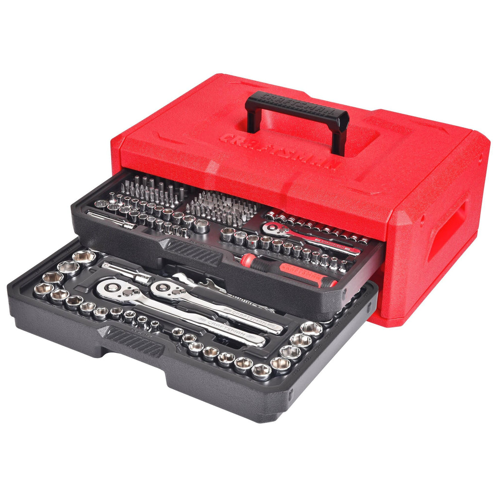 256-Piece Mechanics Hand Tool and Socket Set with 2-Drawer Tool Box E31948