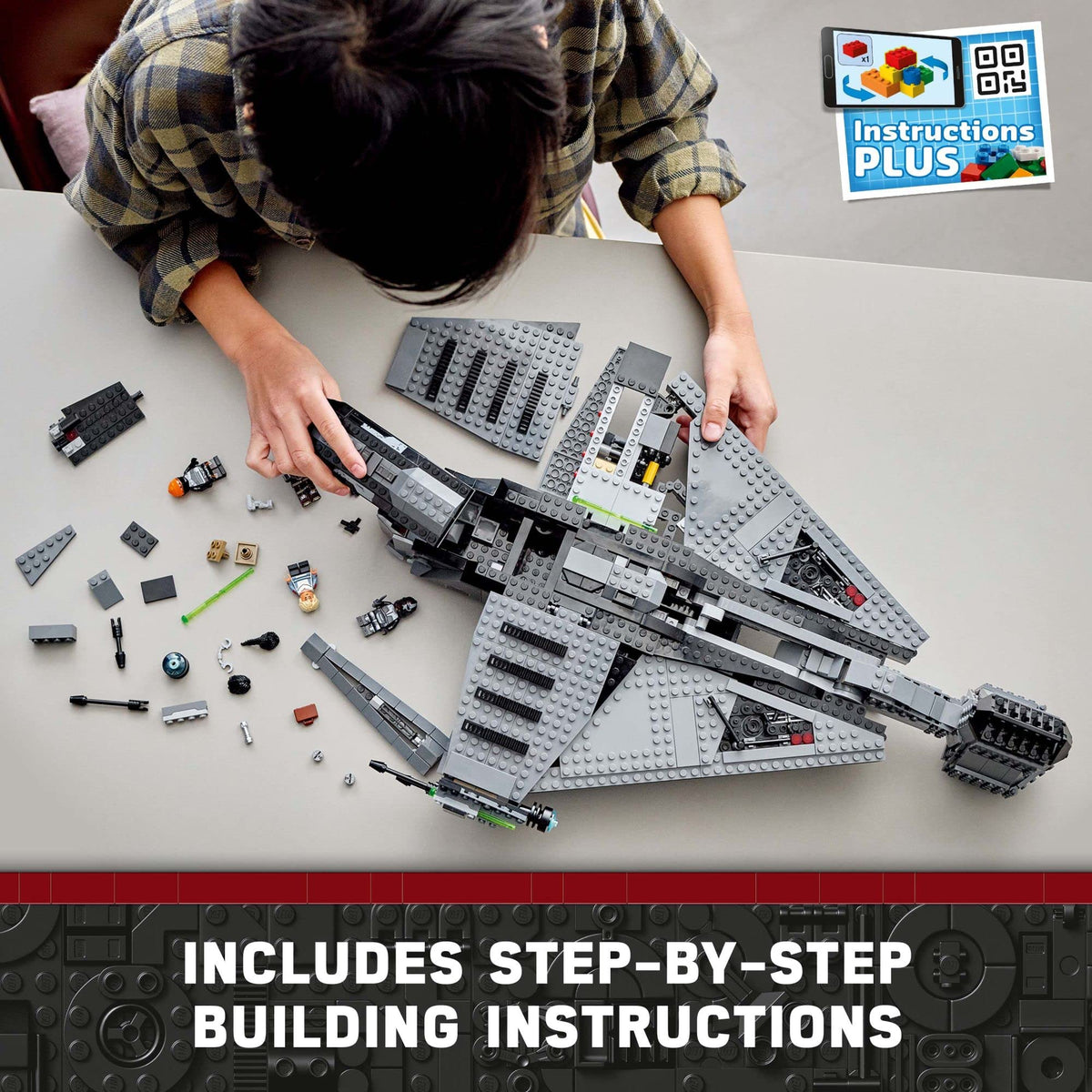 Buildable Toy Starship with Minifigure and Droid Figure O4488