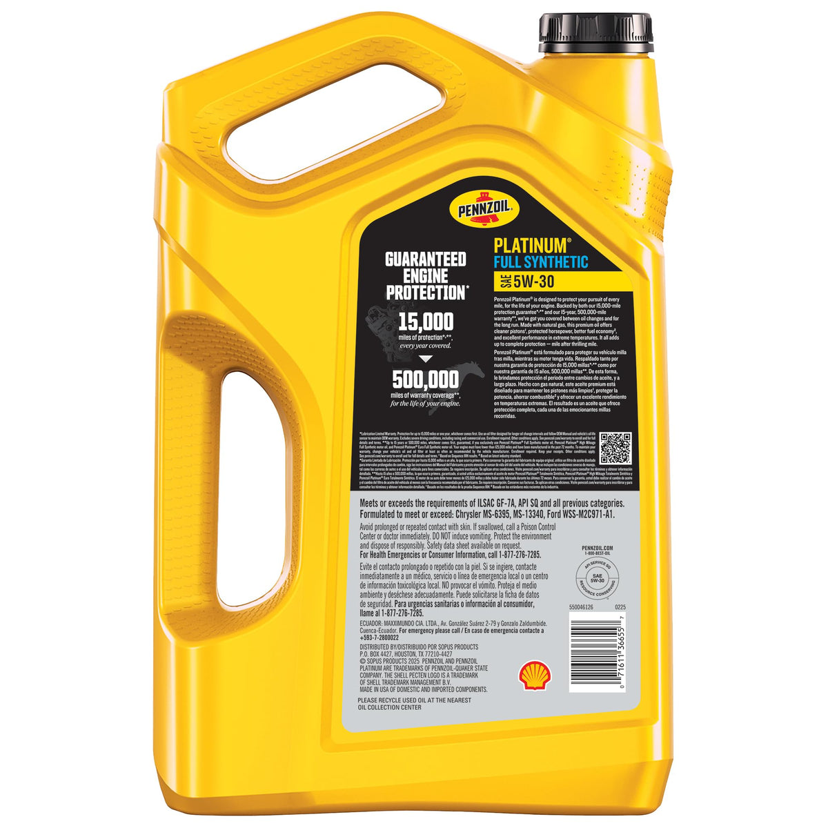 Full Synthetic 5W-30 Motor Oil, 5 Quart G385285