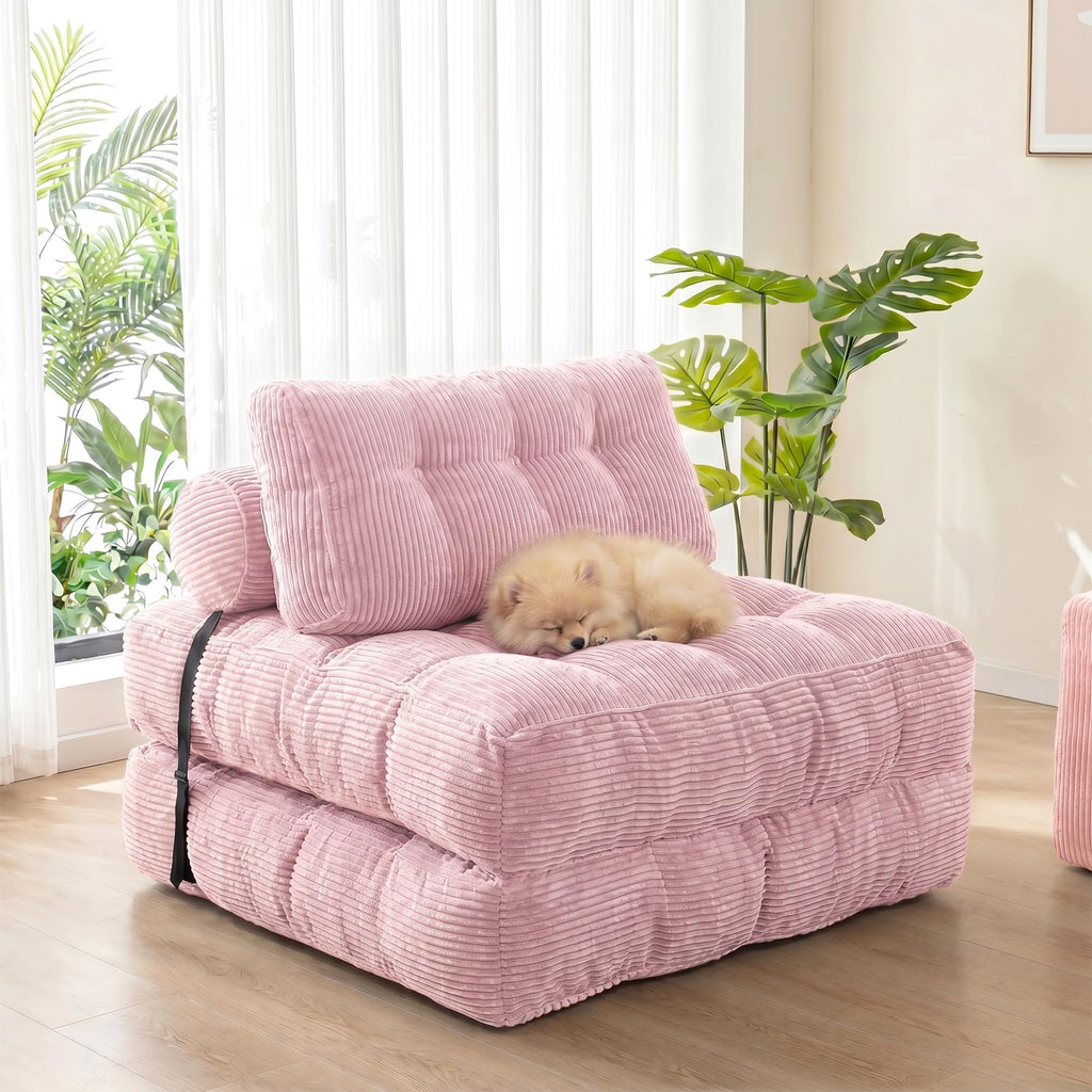 3-in-1 Folding Sofa Bed Convertible Futon Chair N851406