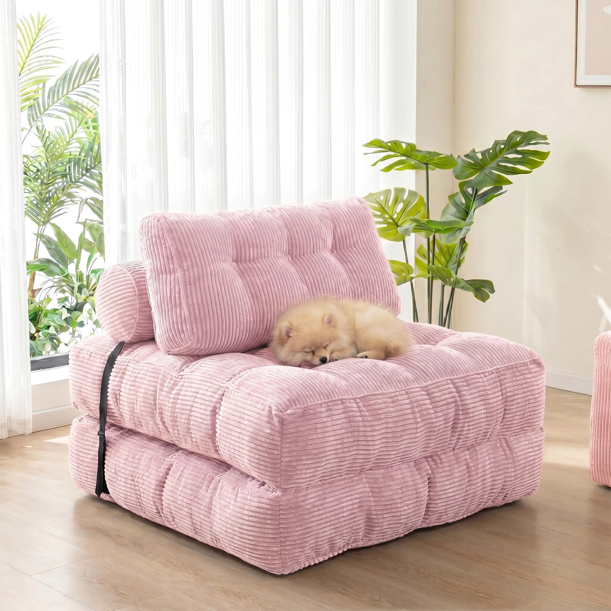 3-in-1 Folding Sofa Bed Convertible Futon Chair N851406