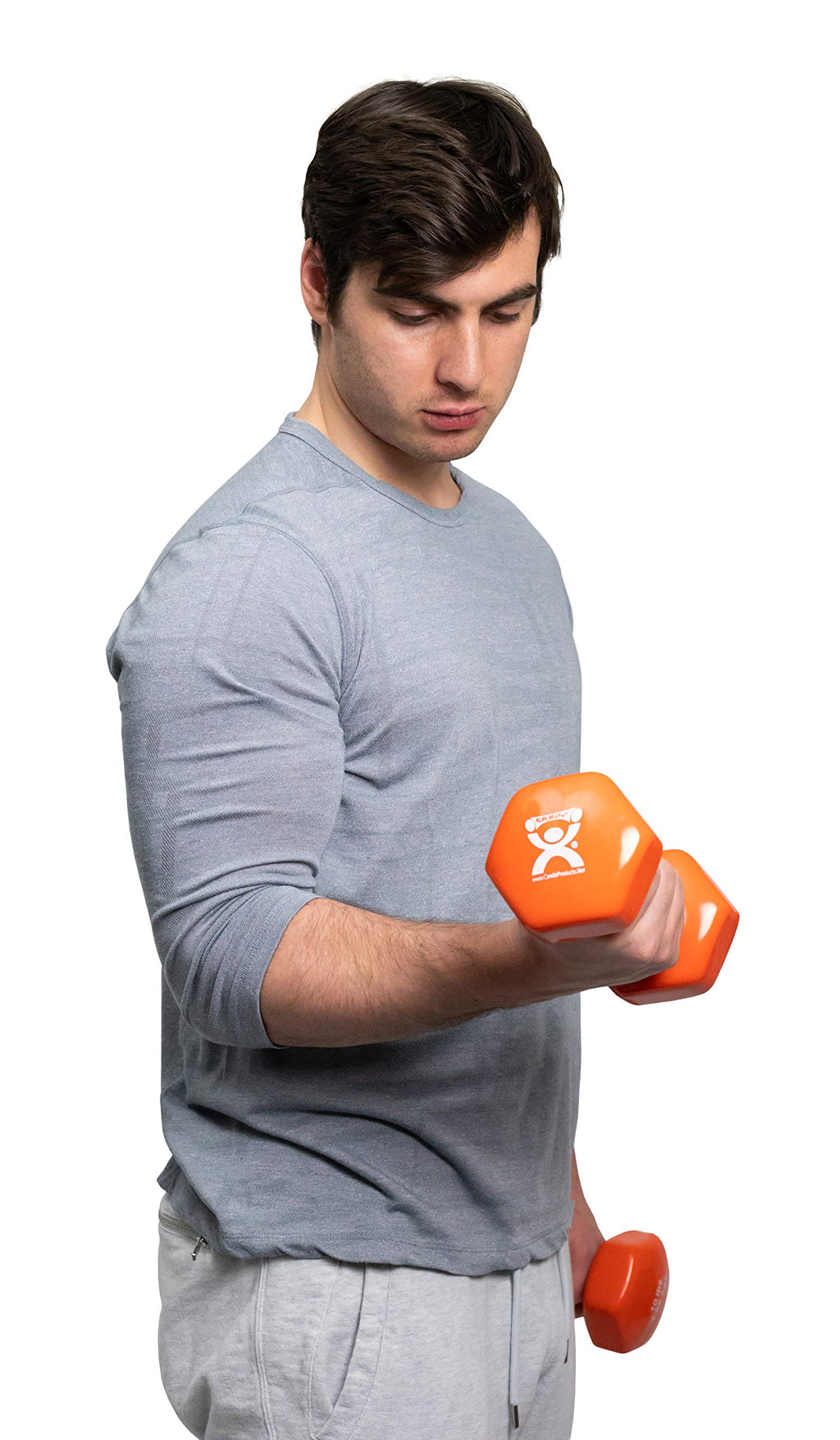 Orange 10 lb Vinyl Coated Dumbbell E867