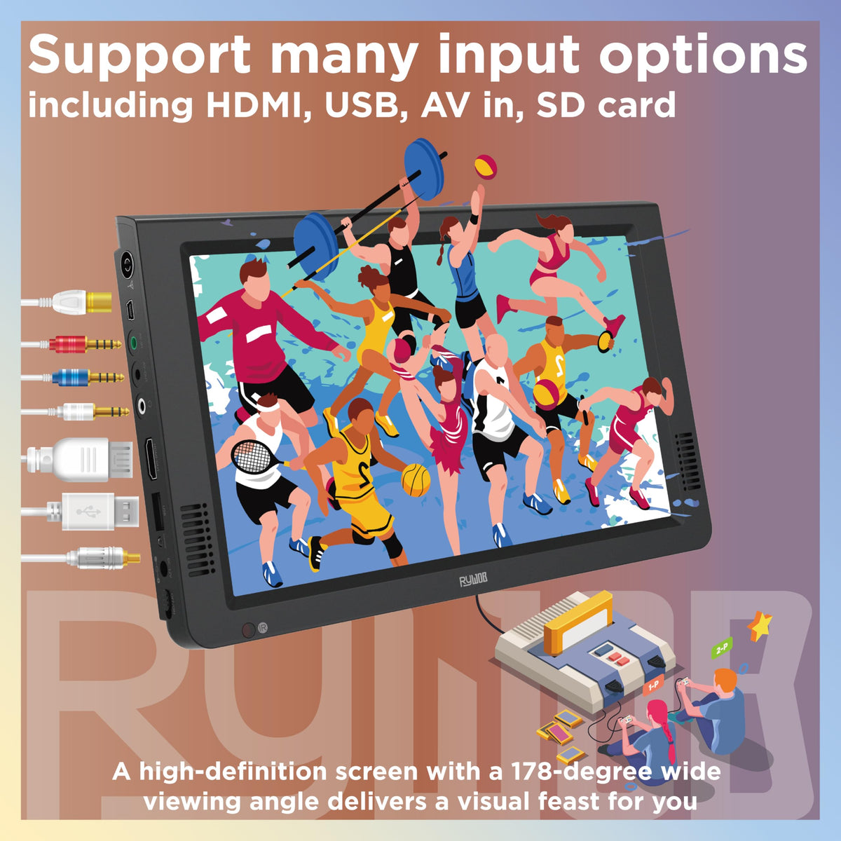 Portable Digital TV with Antenna J130748
