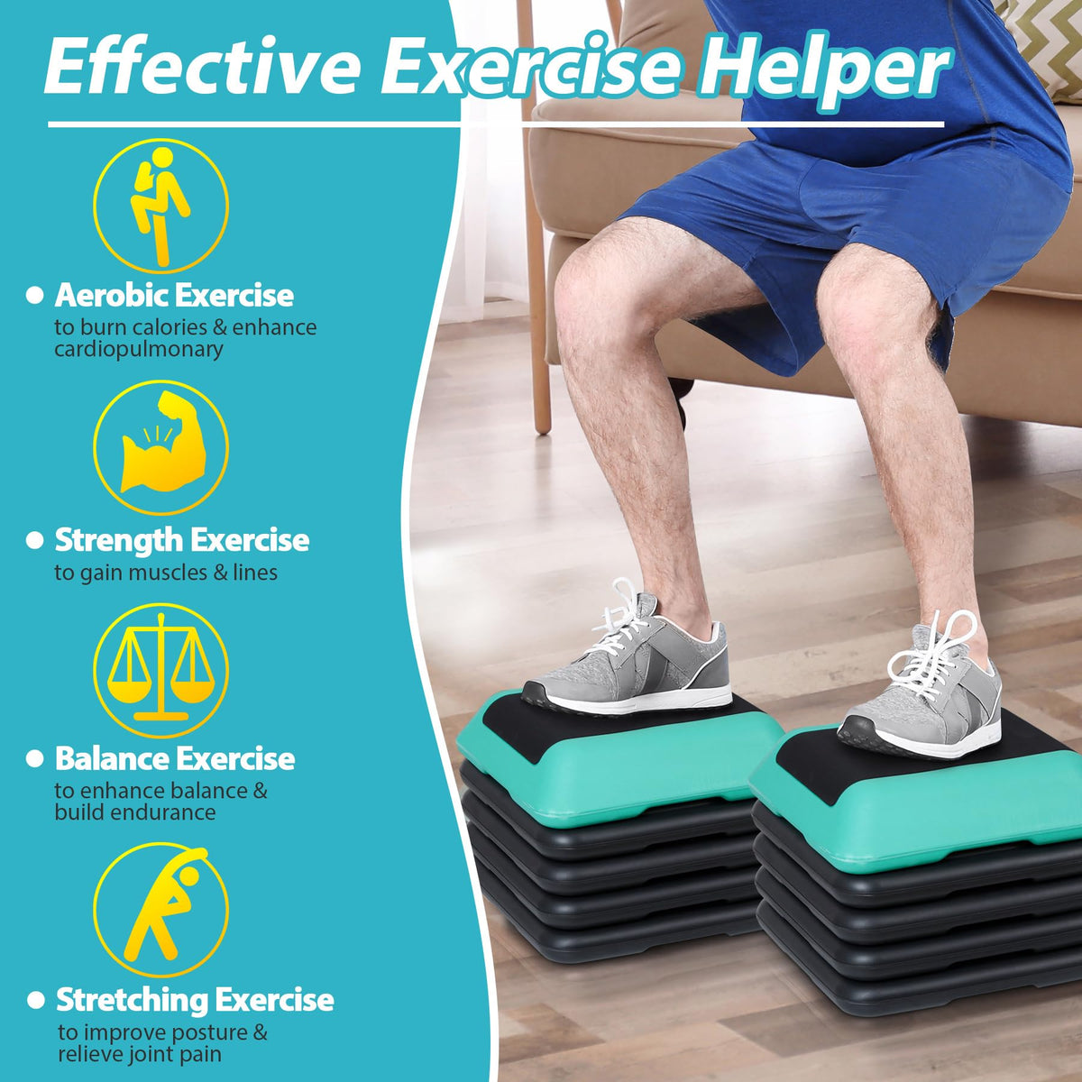 Adjustable Height Aerobic Step Platform L977
