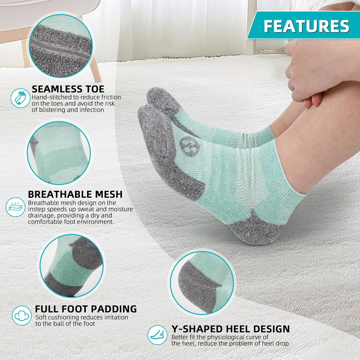 Diabetic Socks for Men, 10 Pairs Ankle & Low Cut Size 9-15 W4305