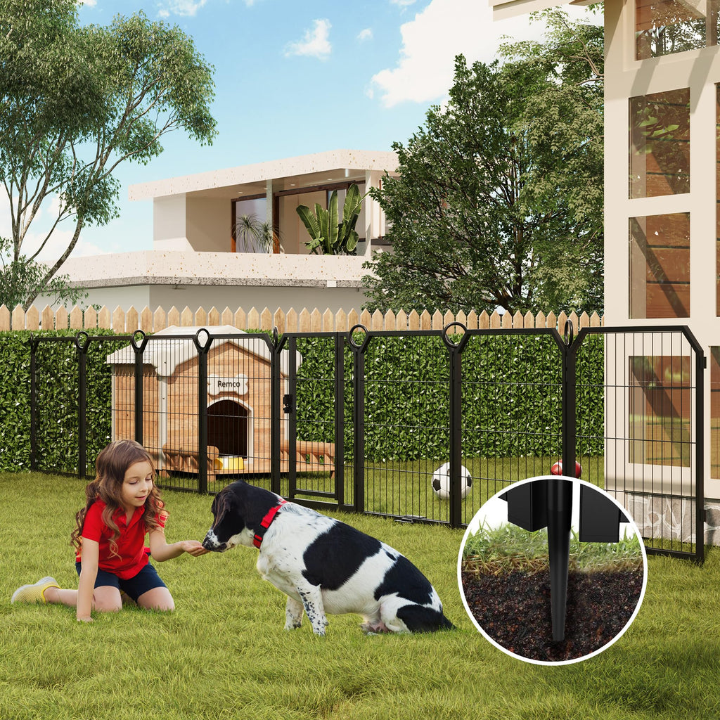 32 Inch 16 Panel Metal Dog Playpen H962317