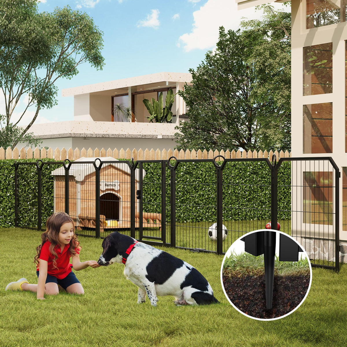 32 Inch 16 Panel Metal Dog Playpen H962317