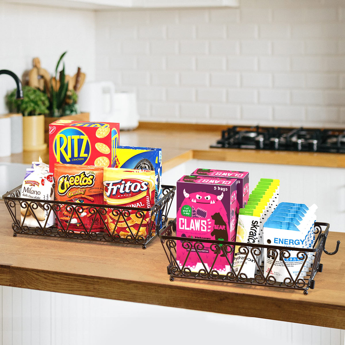 2-Tier Countertop Fruit Basket Bowl Storage Y487530