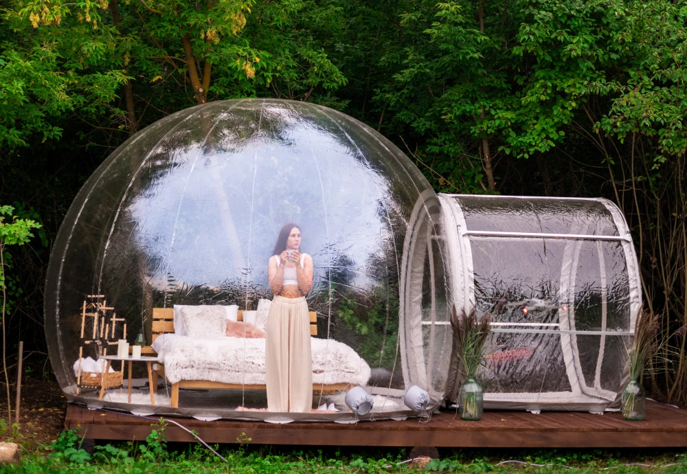 outdoor bubble tent for winter